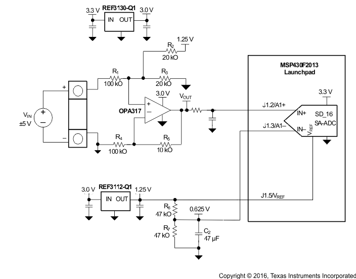REF31-Q1 Low-Power Reference and Bipolar Voltage
                                                  Conditioning Circuit for Low-Power ADCs