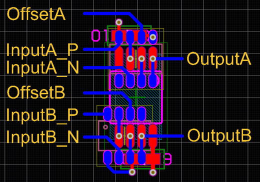 RES11A Front-and-Back Dual Difference Amplifiers
                                                  Implementation