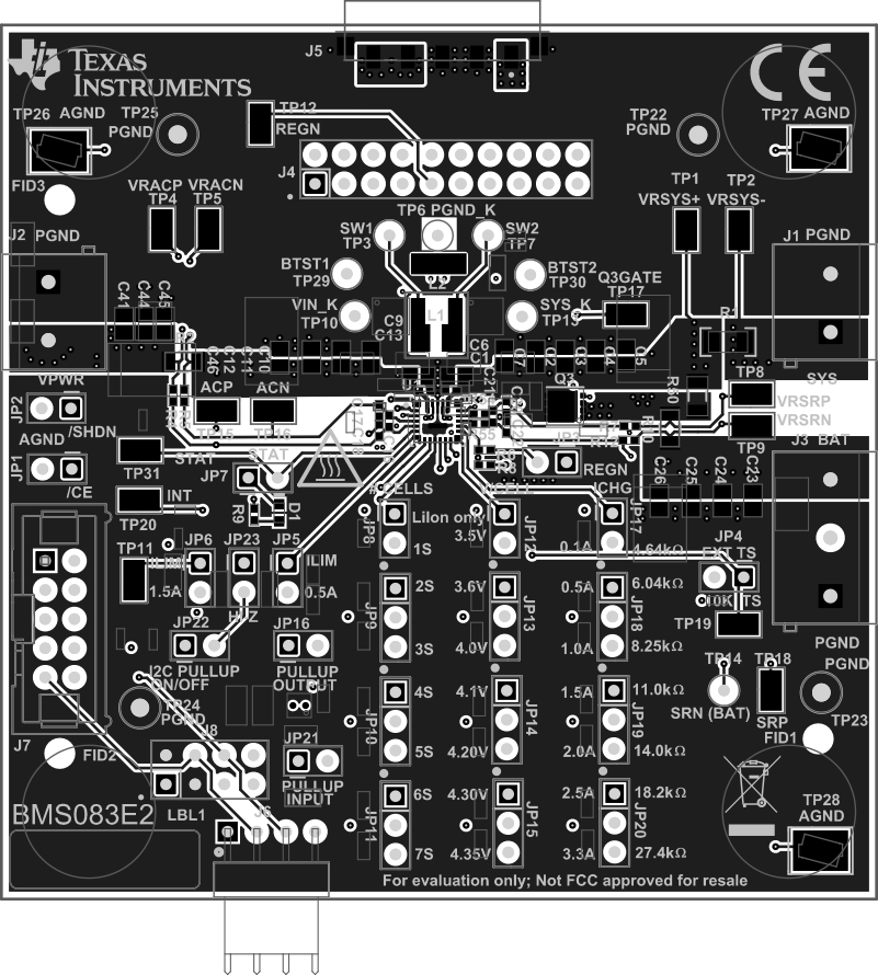 BQ25690EVM BMS083 E-2 Top
                        Overlay