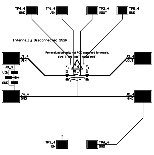  TLV755P (SOT-23) Internally Disconnected Top Layer