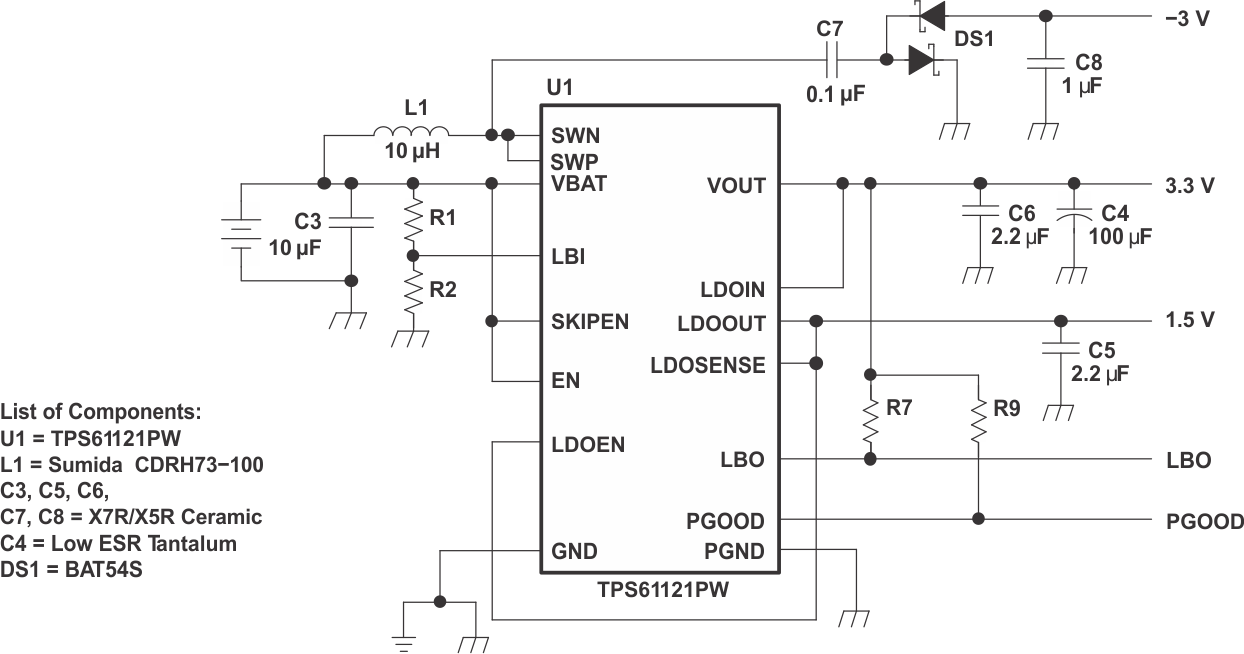 TPS61120 TPS61121 TPS61122 DPS_NEG_SCH_LVS427.gif