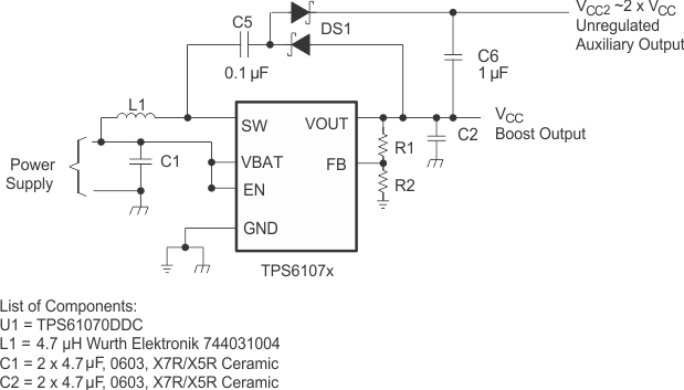 TPS61070 TPS61071 TPS61072 TPS61073 pwr_sup_pout_lvs510.gif