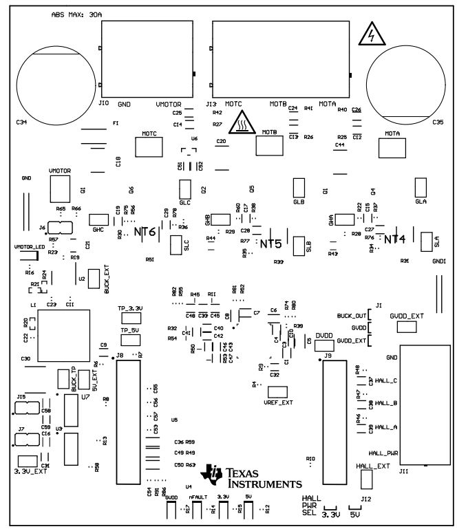 DRV8363-Q1EVM EVM Top Overlay