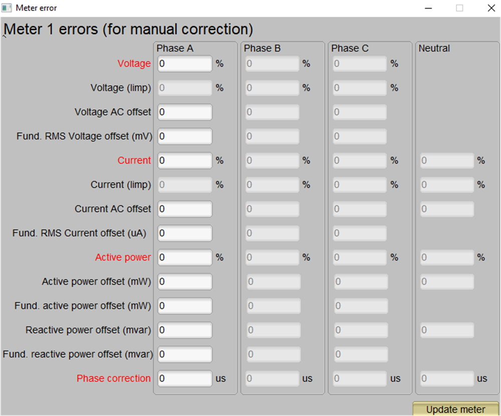 AMC-ADC-1PH-EVM Manual Calibration Window