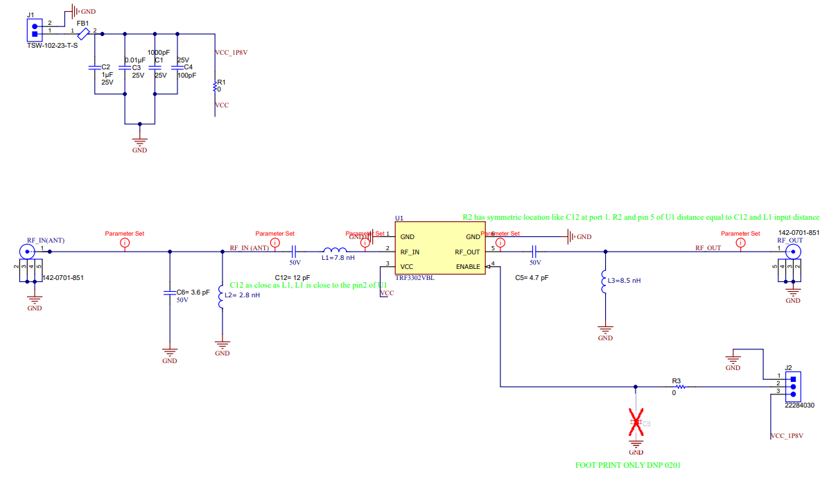TRF3302EVM  TRF3302EVM Schematic for All GPS/GNSS Bands 