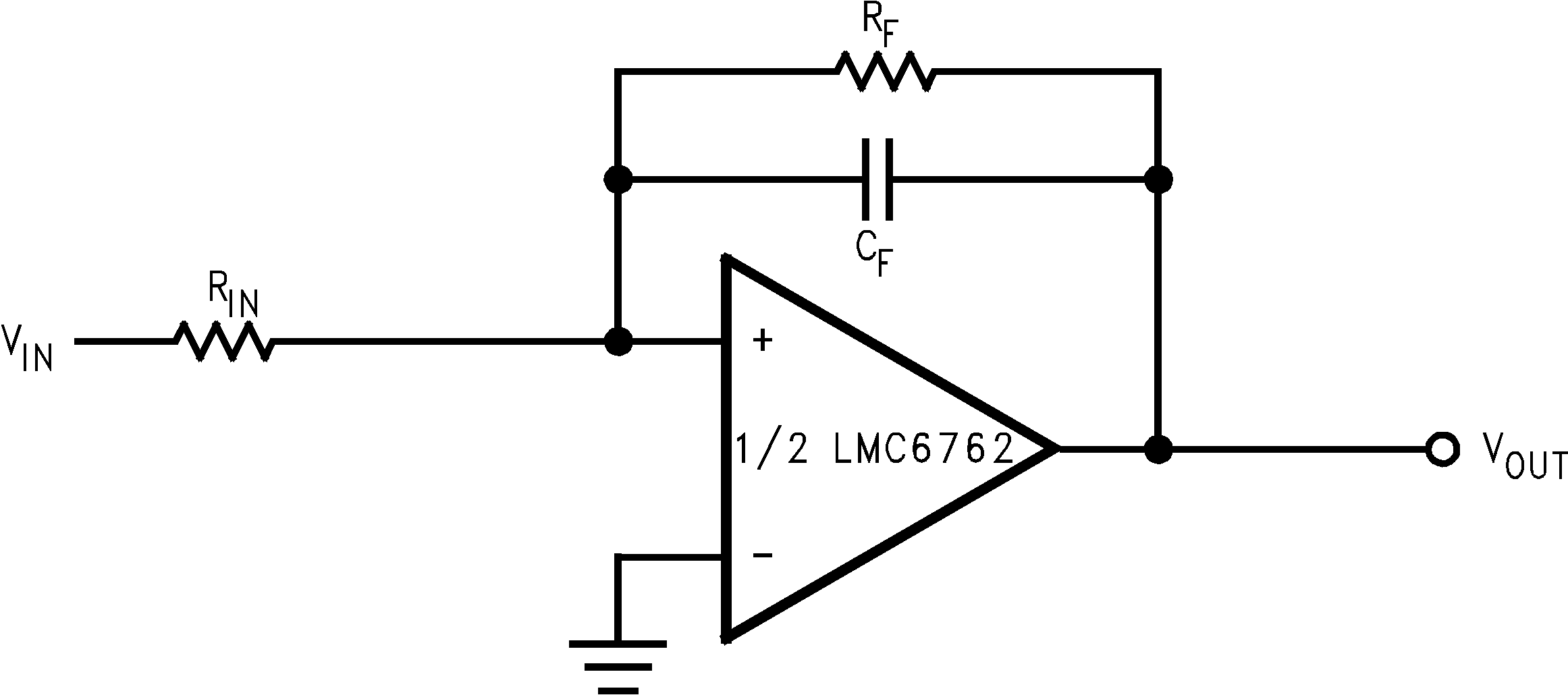 LMC6762 Canceling the Effect of Input Capacitance