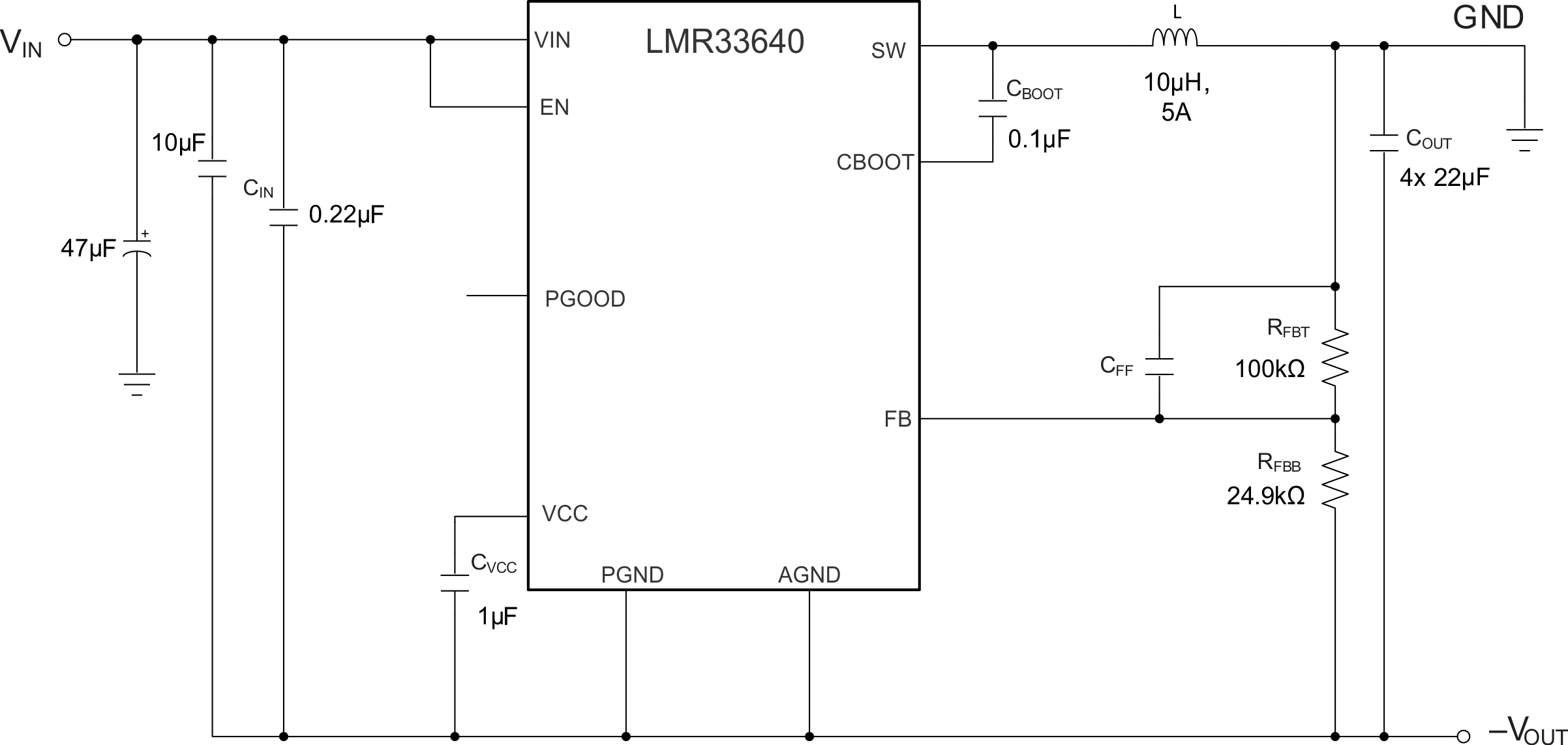  Inverter Buck Boost Converter
                    Based LMR33640