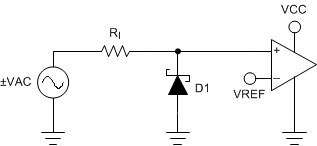  串聯(lián)電阻和二極管負(fù)電壓保護(hù)