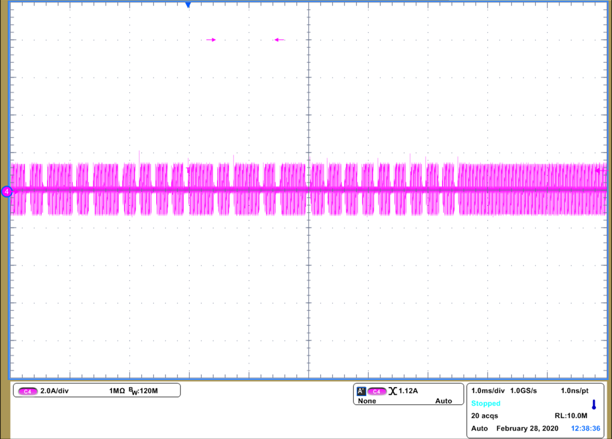  低側(cè)電流放大波形（無外部電路）
