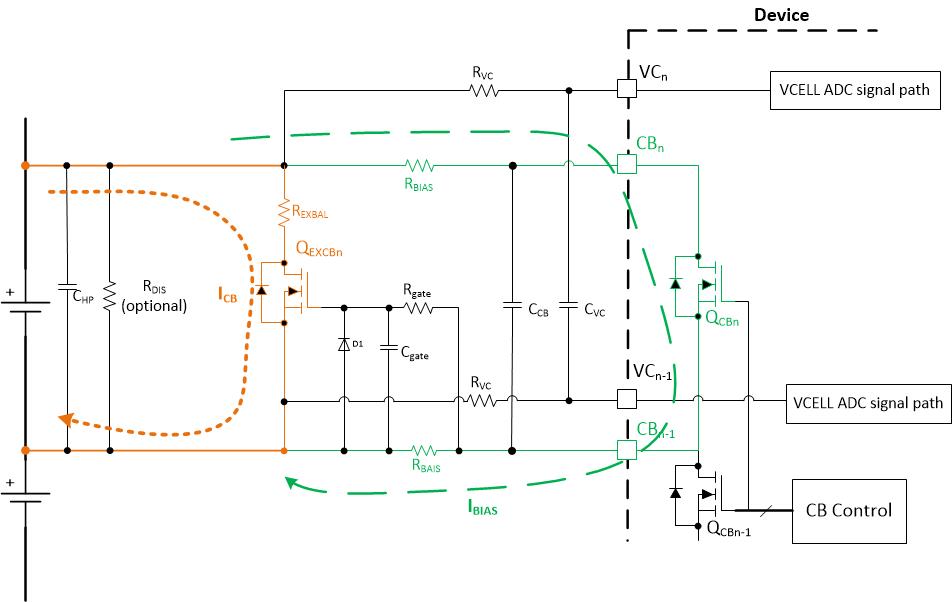  外部 FET 電芯均衡