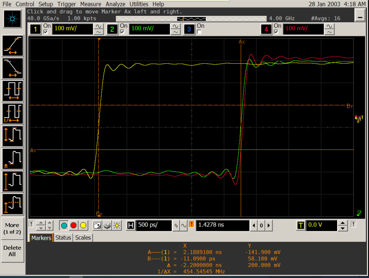  主要處于連續(xù)模式的中繼器同步模式下 Secondary1 和 Secondary2 的波形