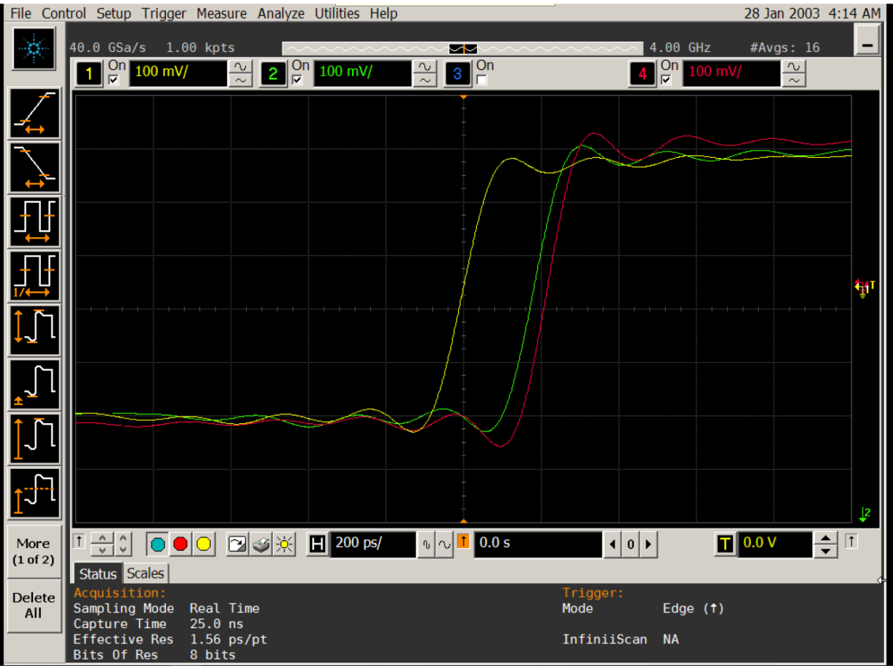  主要處于連續(xù)模式的中繼器非同步模式下 Secondary1 和 Secondary2 的波形（放大后）