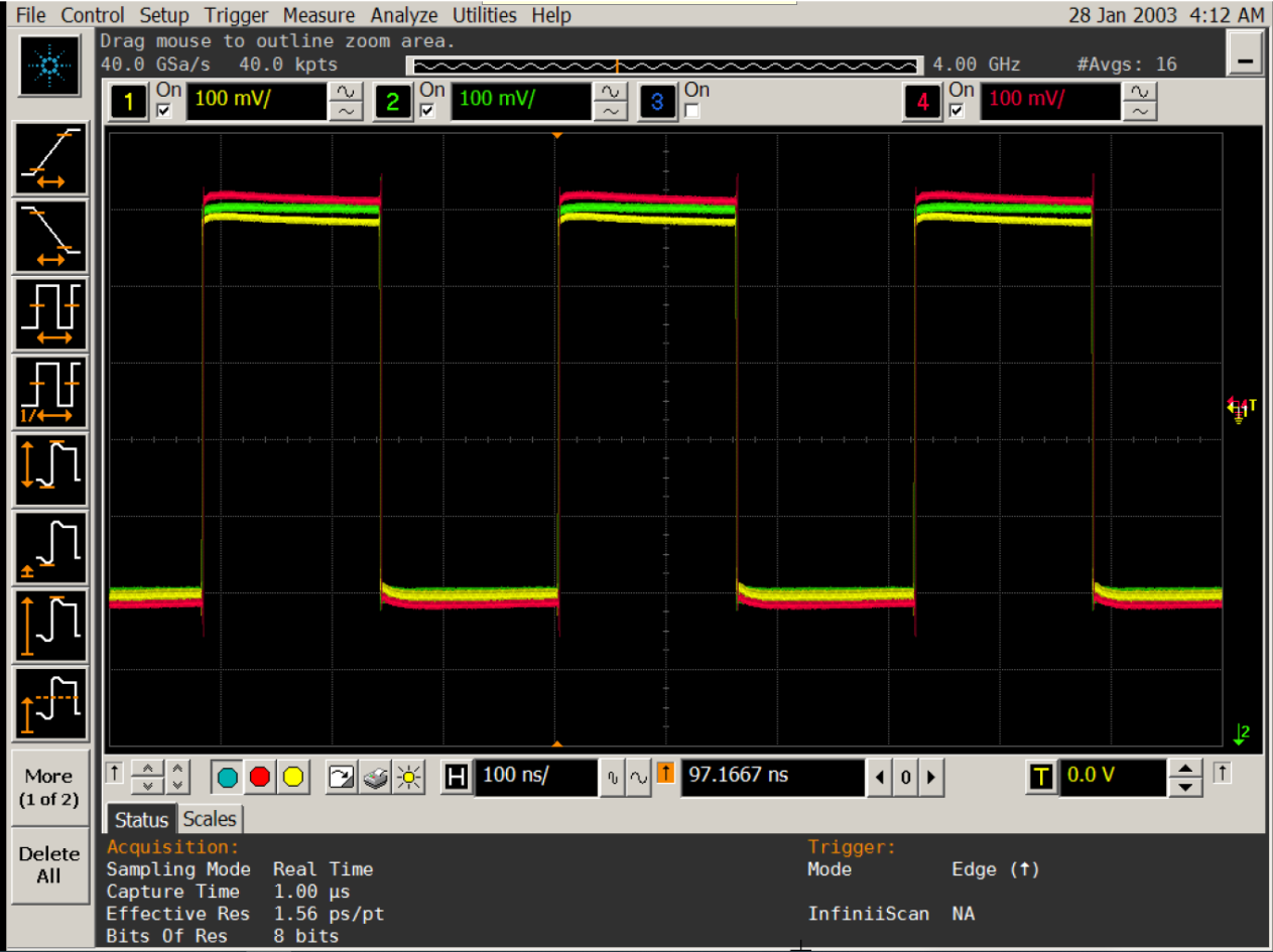  主要處于連續(xù)模式的中繼器非同步模式下 Secondary1 和 Secondary2 的波形