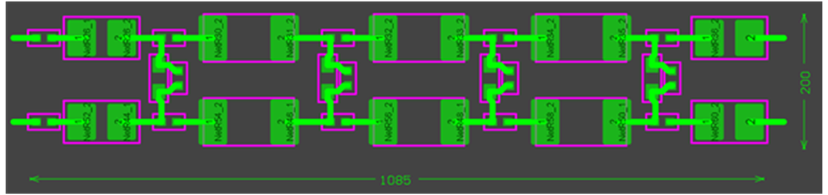  九階模擬濾波器，PCB/布局模型