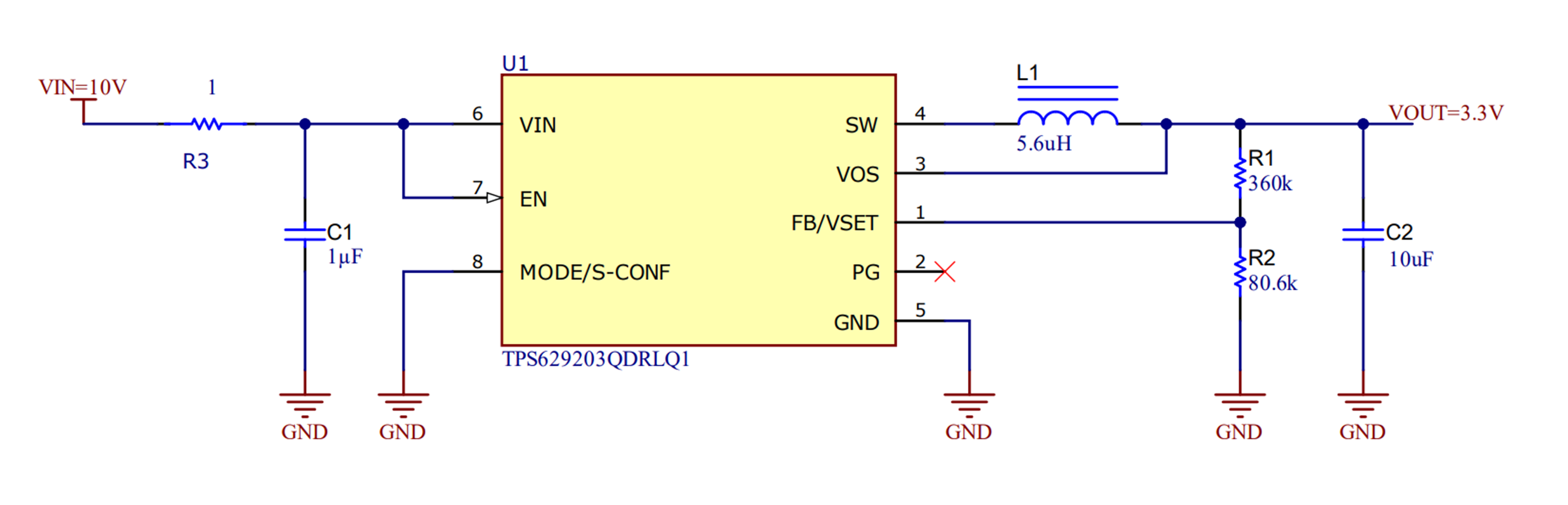  TPS629203 原理圖設(shè)計(jì)