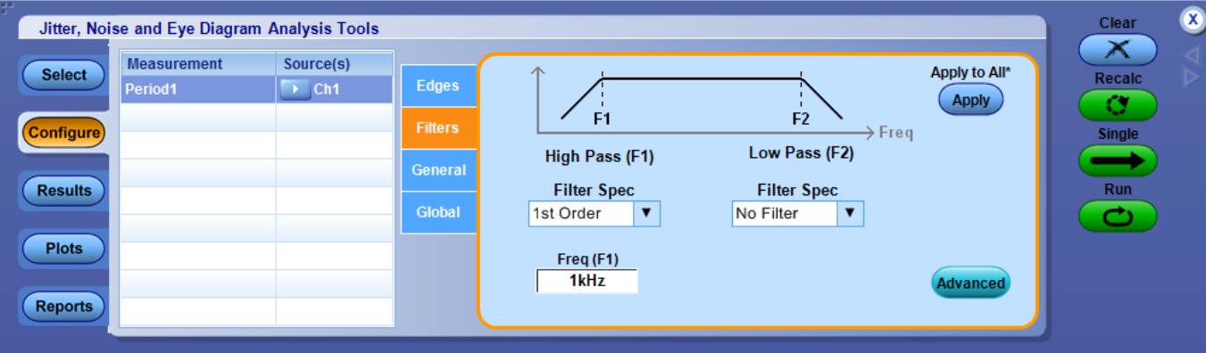  DPOJET 時(shí)鐘恢復(fù)濾波器配置