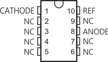 TL1431-SP U Package10-Pin CFPTop View GUID-E064ECEE-A953-4771-A4A1-03958D548FC7-low.gif
