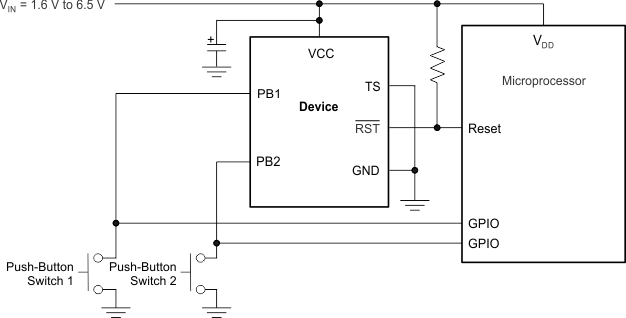 TPS342 TPS3420 or TPS3421
Application Diagram TPS342 ai_app_dig_tps3420_bvs211.gif