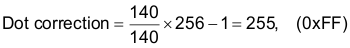 TLC6C5712-Q1 TLC6C5712-Q1 Eq09_DotCorrParallel.gif
