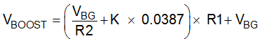 TPS61193-Q1 TPS61193-Q1 formula_boost_max_volt_SNVSA50.gif
