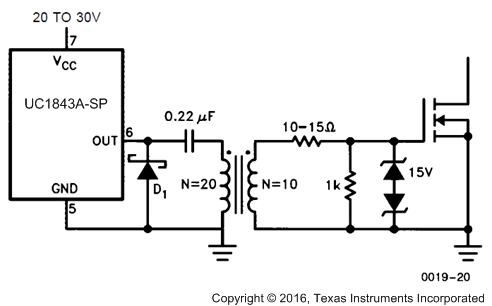 UC1843A-SP isolated_MOSFET_drive_slusci6.gif