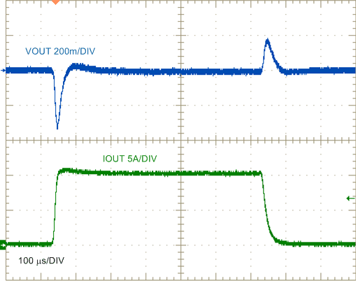 Load
Transient Response, 0 A to 10 A to 0 A GUID-518874C5-6821-4F9B-9D44-169998DBAFEE-low.gif