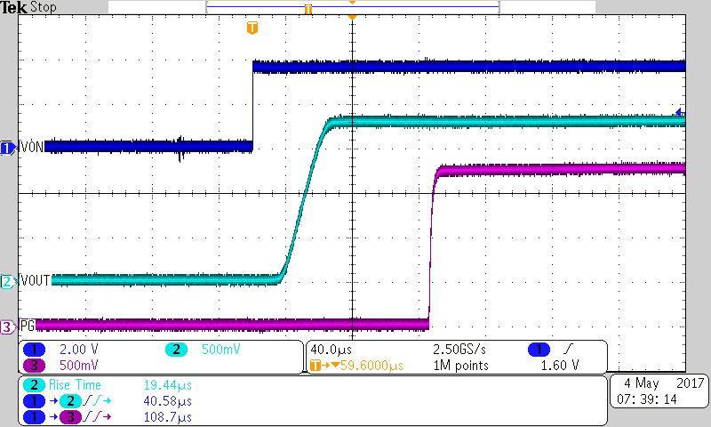 TPS22971 Turn-On Response at 1.8
VIN TPS22971 1p8_Rise.png