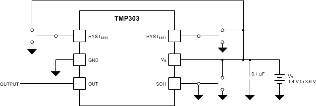 TMP303 TMP303_TYP_APPLICATION_GENERIC.gif