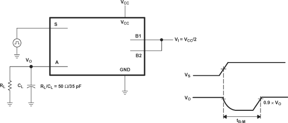 SN74LVC1G3157-Q1 先斷后合內(nèi)部時(shí)序