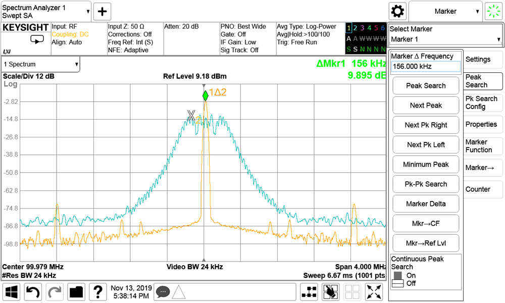 CDCE6214-Q1 100MHz，帶 ±0.25% 中心展頻，有跟蹤和無跟蹤