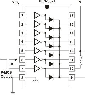 ULN2002A ULN2003A ULN2003AI ULQ2003A ULN2004A ULQ2004A P-MOS 到負(fù)載