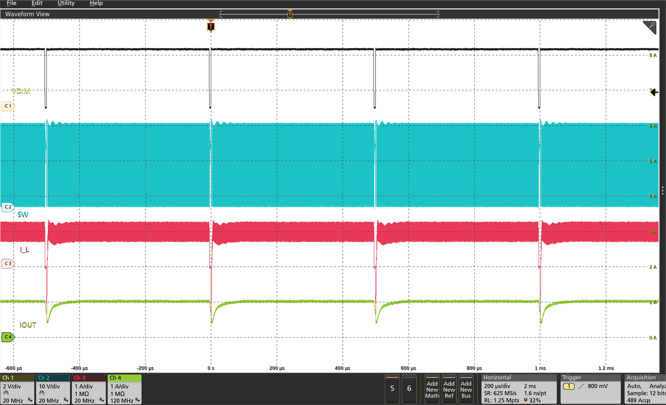 LED PWM Dimming at 99% Duty Cycle and 2 kHz GUID-109E62AE-562F-47A8-8A91-AFF0D9C0C48B-low.gif
