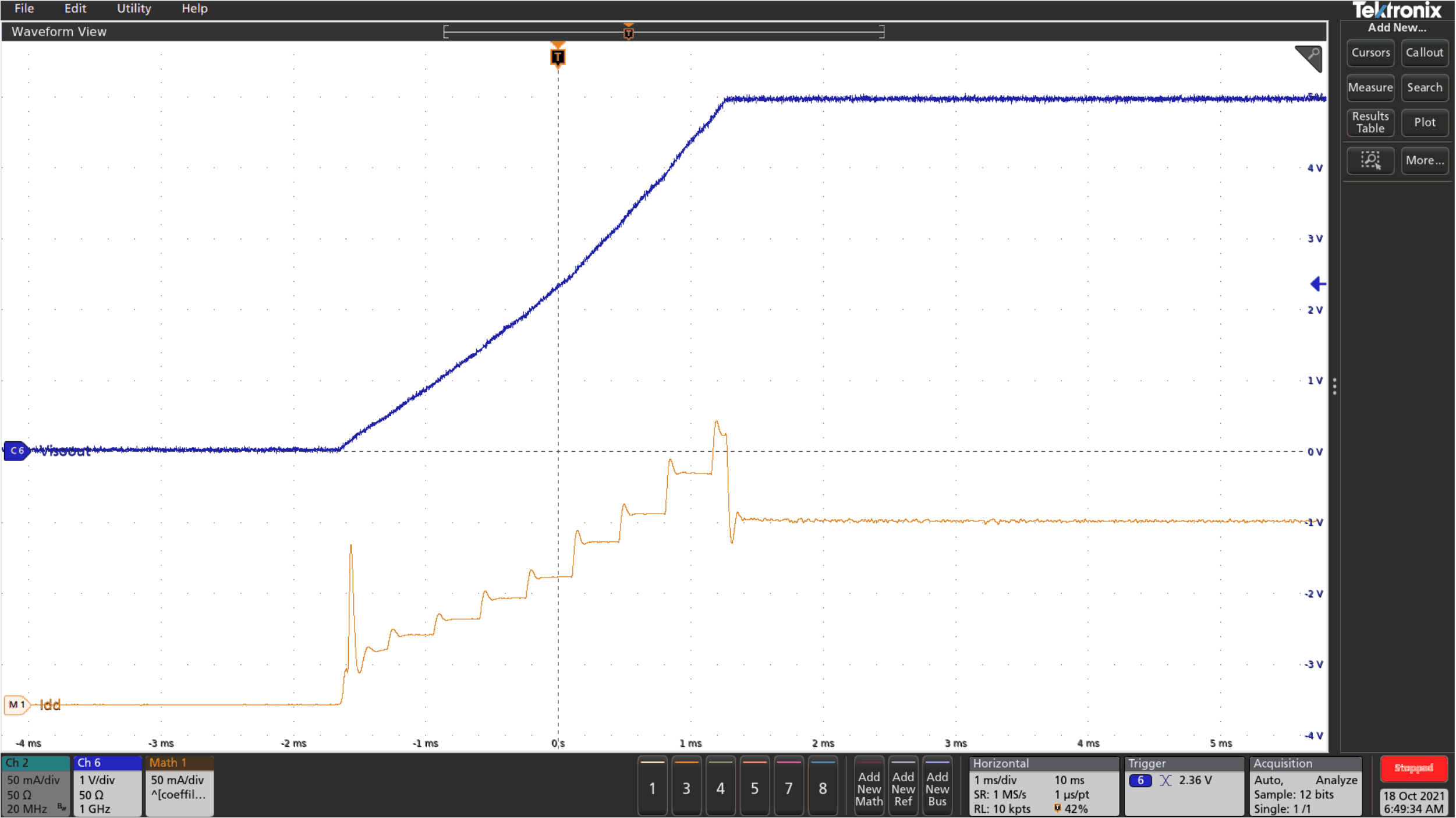 Soft Start at
50-mA Load For VISOOUT = 5 V GUID-20211008-SS0I-TZJ5-PXF0-WD9MQVT21QT0-low.gif