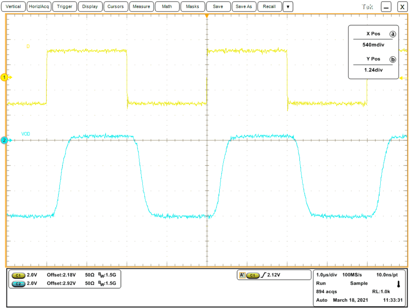 ISOW1412 Driver
Propagation Delay - Profibus Mode GUID-20210929-SS0I-MCTQ-7MGT-C42Q8D6BBRV3-low.gif