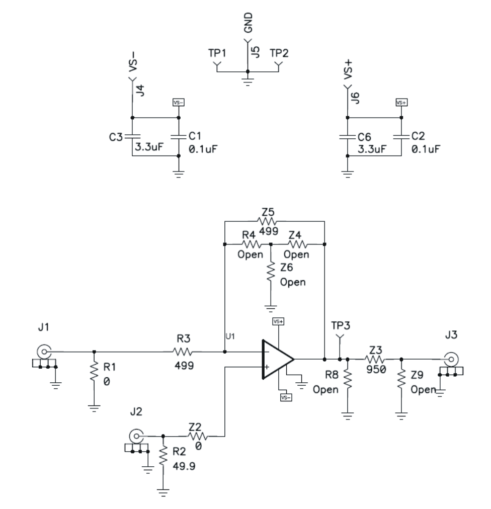 THS4631 THS4631 EVM 原理圖