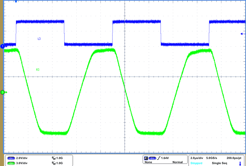 THVD4431 RS-232 Driver Waveform at 250kbps and VCC = 5 V GUID-20231107-SS0I-TLJ6-DCMJ-B9VBCRH4LHGV-low.png