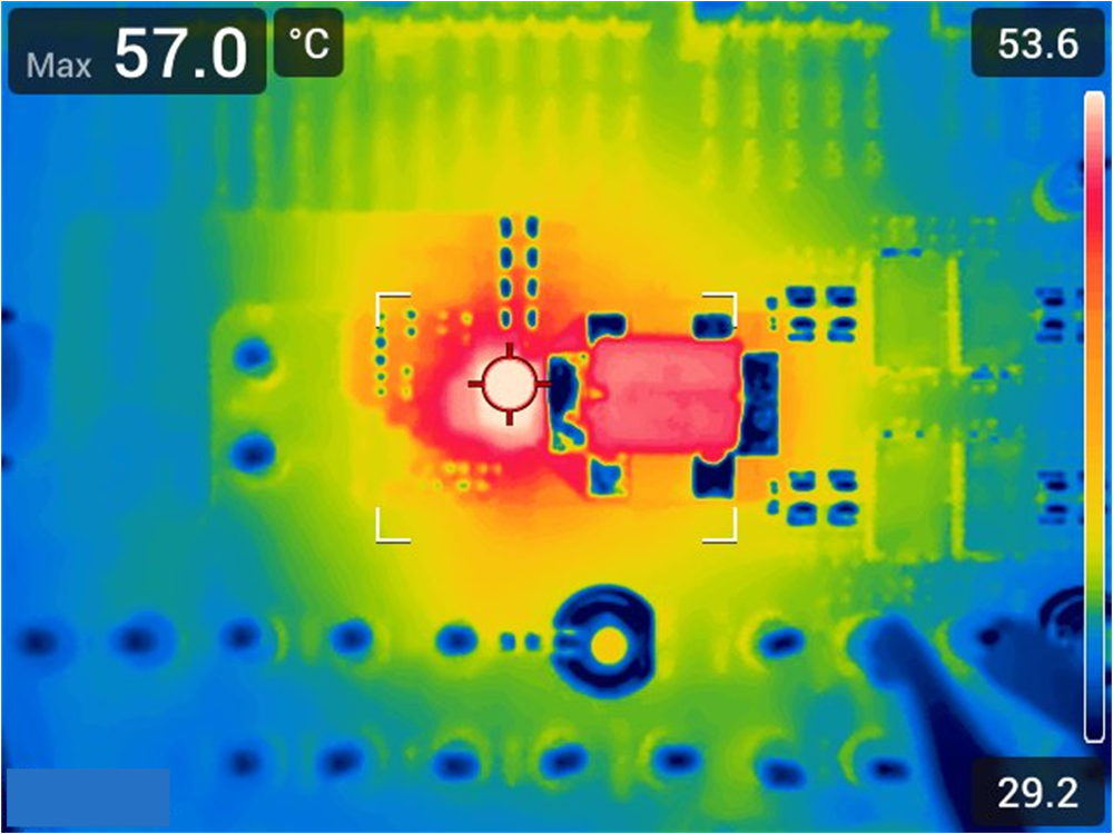 TPS546B26 熱特性，800kHz FCCM，外部 5V 輔助電源，25A 負(fù)載