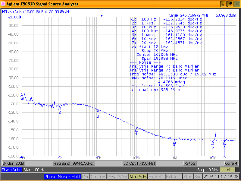 LMK5C33216AS1 BAW APLL 的 245.76MHz HSDS 輸出 LMK5C33216AS1 BAW APLL 的 245.76MHz HSDS 輸出