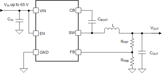 LMR51606-Q1 LMR51610-Q1 簡(jiǎn)化原理圖