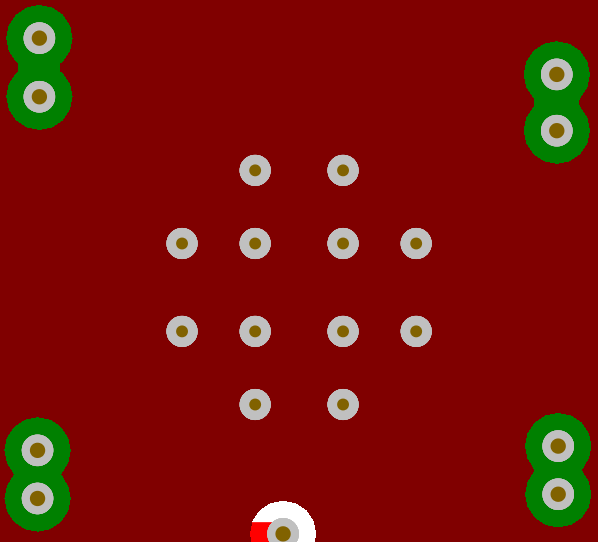 LMK1D2102L LMK1D2104L LMK1D2106L LMK1D2108L LMK1D2106L 的 PCB 布局示例，GND 層