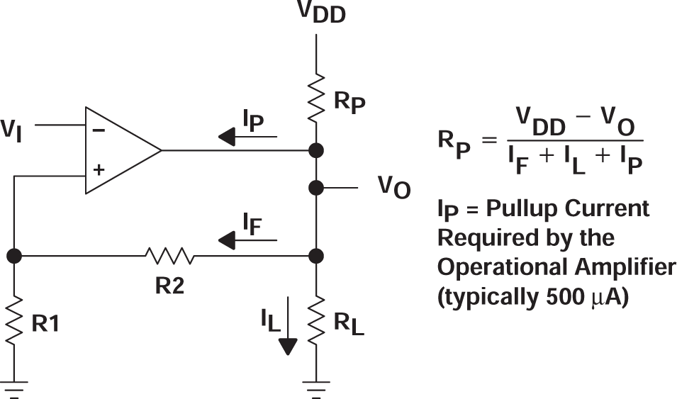TLV2322 TLV2324 使用阻性上拉來提高 VOH