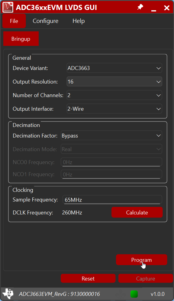 ADC3663 ADC3662 ADC3661 對(duì) ADC3663EVM 進(jìn)行編程