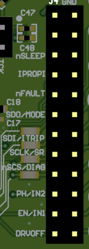 DRV8243S-Q1EVM, DRV8243H-Q1EVM, DRV8244S-Q1EVM, DRV8244H-Q1EVM, DRV8245S-Q1EVM DRV824x-Q1EVM 信號(hào)和控制接頭