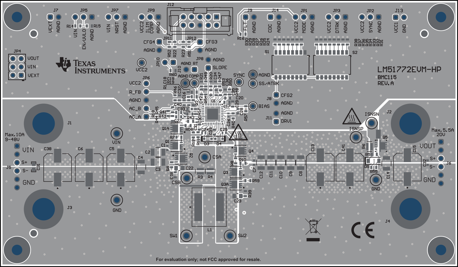 LM51772EVM 頂部絲印