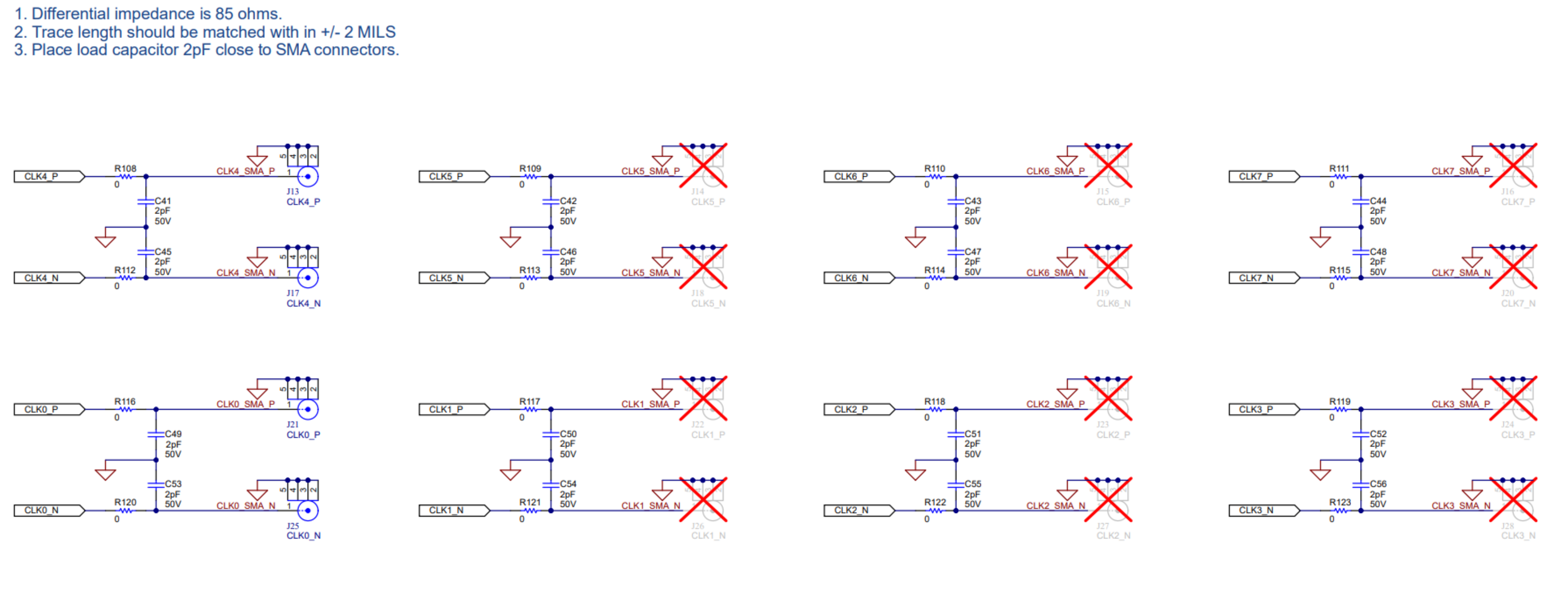 LMKDB1108EVM 時鐘輸出 CLK0 至 CLK7