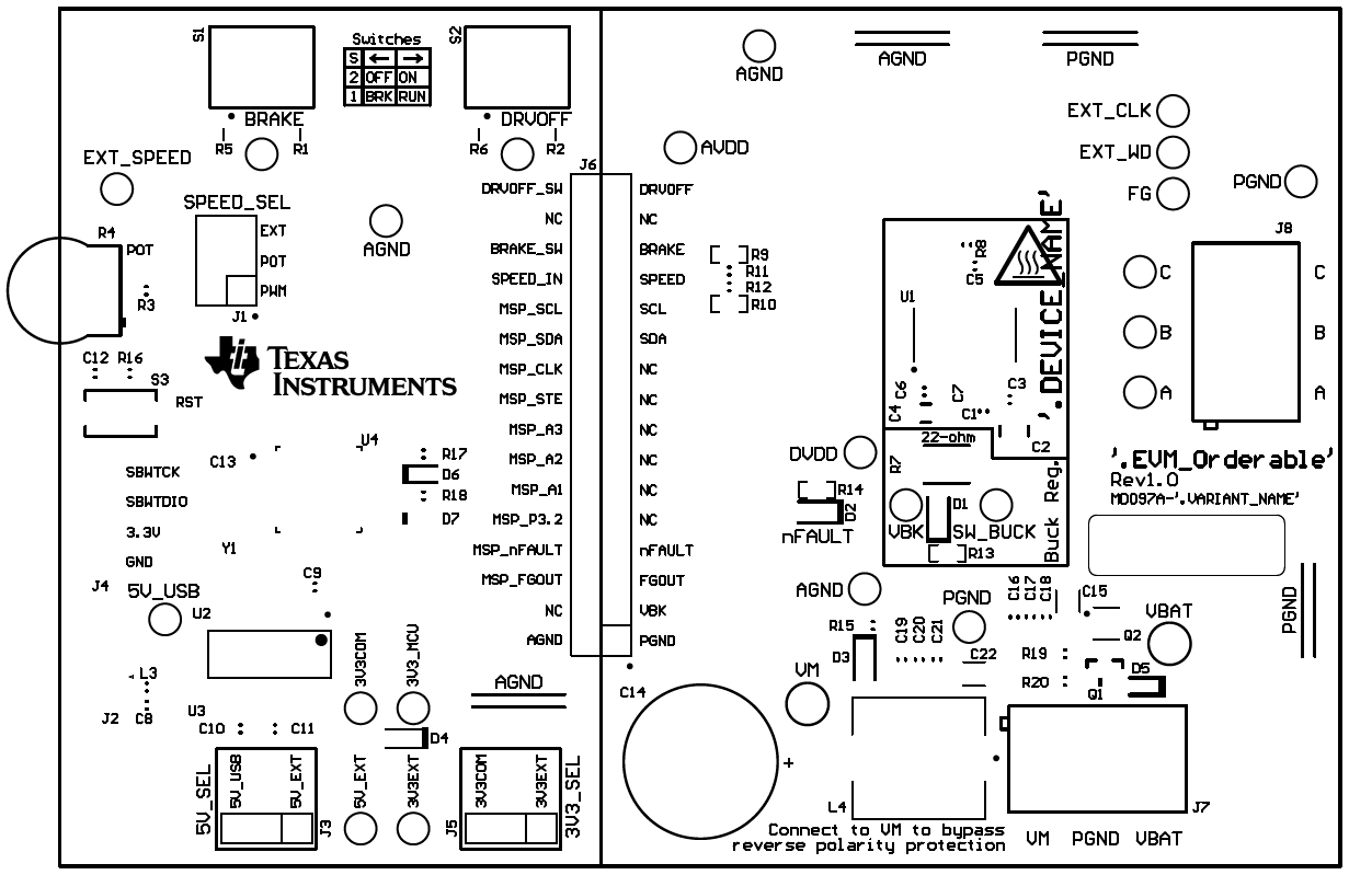 MCF8315PWPEVM EVM 頂部覆蓋層