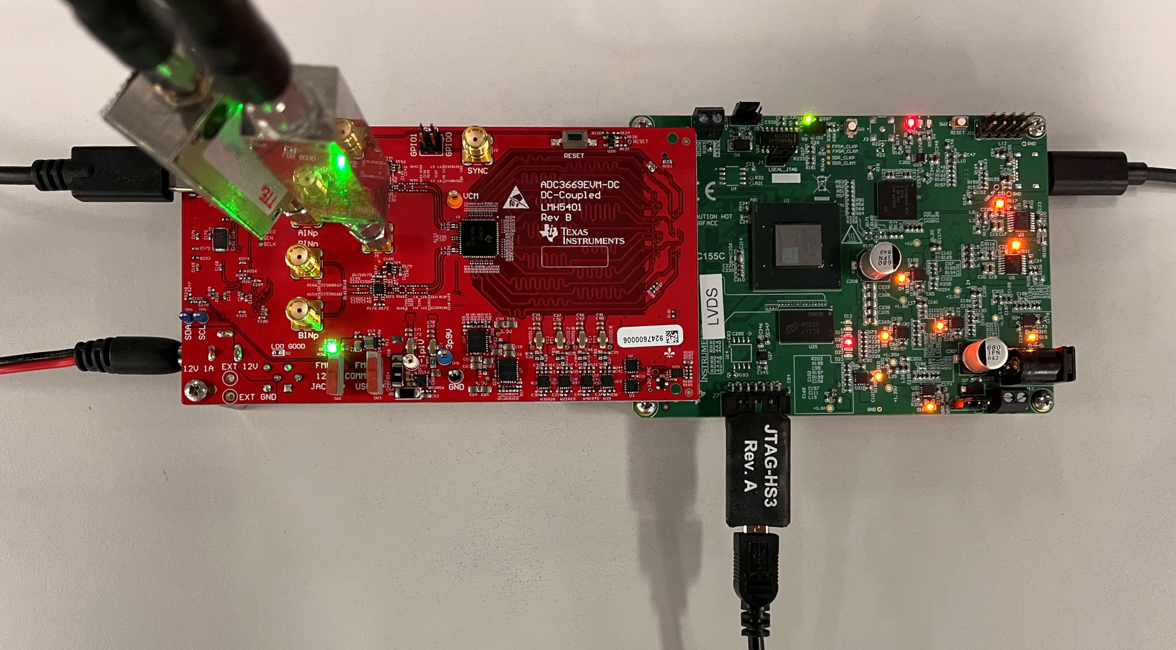 ADC3669EVM-DC GUI 打開后的 TSWDC155EVM