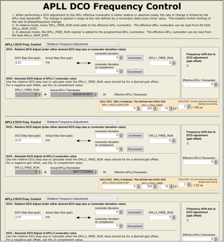 LMK5C33414AEVM APLL DCO 控件