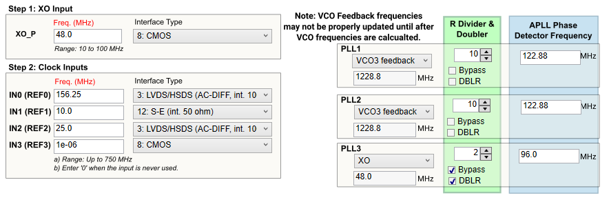 LMK5C33414AEVM 第 1 步和第 2 步：XO 輸入和時(shí)鐘輸入