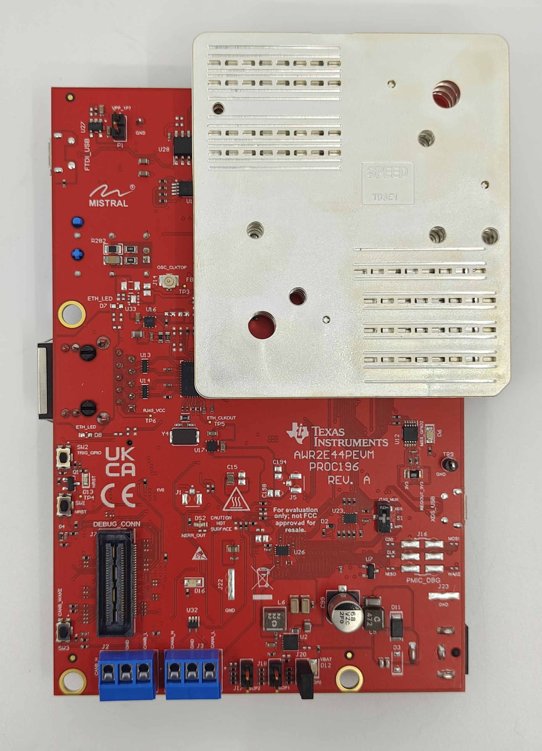 AWR2E44PEVM AWR2E44PEVM 前視圖